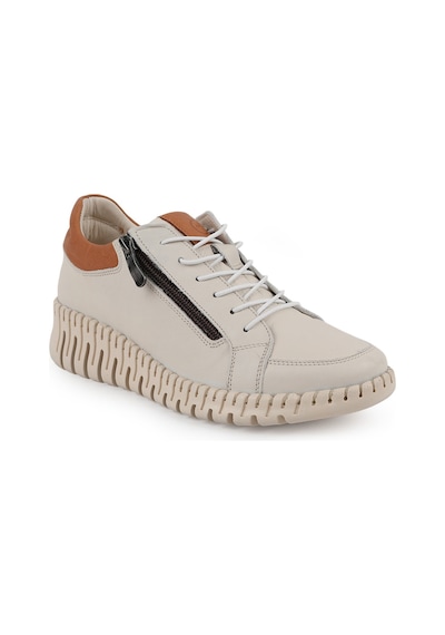 Mamma Mia Kadın Günlük Ayakkabı Hakiki Deri Kalın Dişli Taban Yandan Fermuarlı Bağcıklı Sneaker 26y-7755 Krem-taba Mamma Mia Kadın Günlük Ayakkabı Hakiki Deri Kalın Dişli Taban Yandan Fermuarlı Bağcıklı Sneaker 26y-7755 Krem-taba