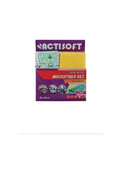Actisoft Çok Amaçlı Mikrofiber Bez 2'li Çok Renkli