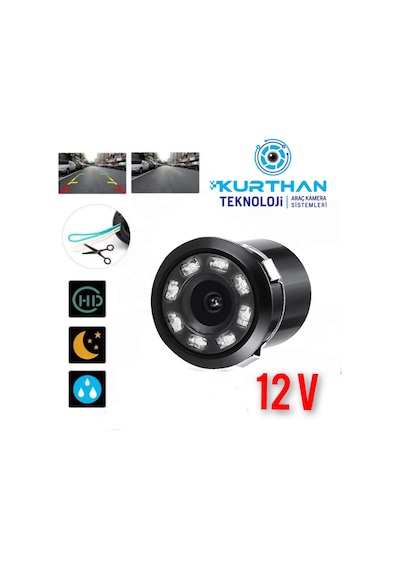 1 Adet Beyaz Ledli Kelebek Kamera Ledleri Sürekli Yanar 12 Volt