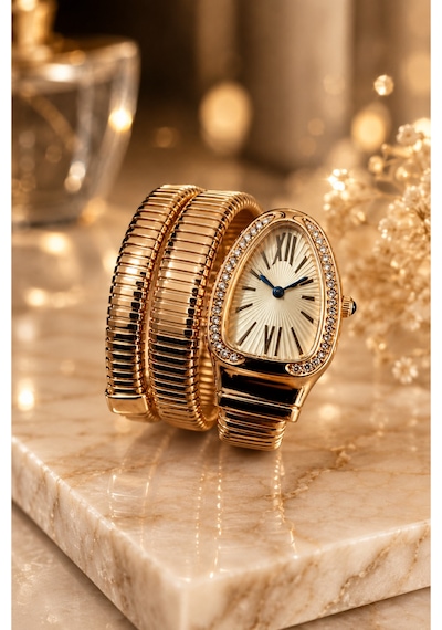 Yılan Model Kadın Kol Saati Her Bileğe Uyumludur Gold-sarı - 288676467 Rose Gold