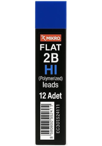 Mikro 2b-hi Polymer Kalem Ucu Flat Min 24 Adet