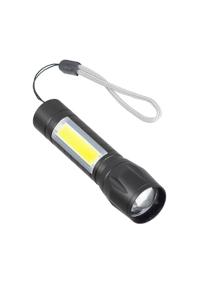 Powerdex Şarjlı Metal Su Geçirmez Xpe+ Cob Led'Li Fener Pd-5568 Siyah