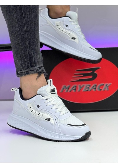 Mayback Erkek Spor Günlük Yazlık Ortopedik Ayakkabı Beyaz