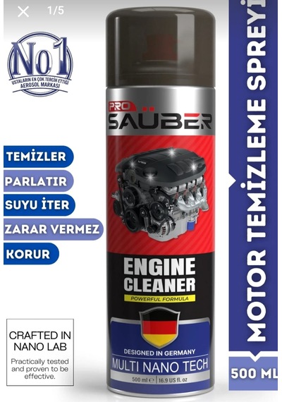Prosaüber Pro Sauber Engine Cleaner Motor Temizleyici Sprey 500 Ml Nano Teknoloji Güçlü Temizlik