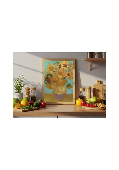 Van Gogh Van Gogh Ayçiçekleri Çerçevesiz Poster 21x30 Cm A4 Tablo Van Gogh Post Empresyonizm
