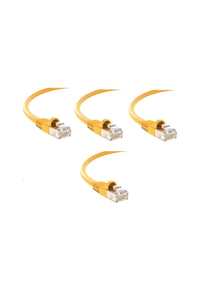 S-link Cat6 Sarı 40 Metre Rj45 Lan Kablosu Uçları Hazır Takılı Bilgisayar Modem Internet Ethernet Kablosu