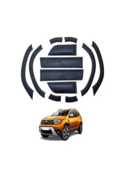 2018+ Dacia Duster 12 Parça Damalı Kaplama Koruma Kabartma Dodik