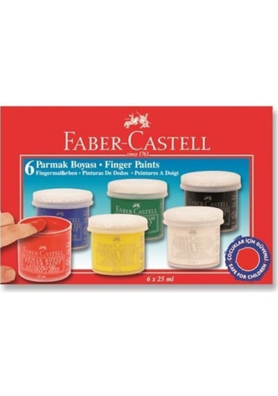 Faber-castell Parmak Boyası 6 Renk Beyaz