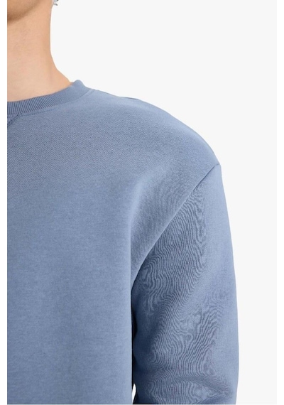 Defacto Regular Fit Bisiklet Yaka Basic Düz Kalın Sweatshirt T3777az25augr171 Gri