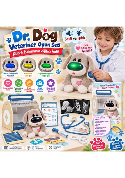 Sesli Ve Işıklı Dr.dog Veteriner Oyun Seti
