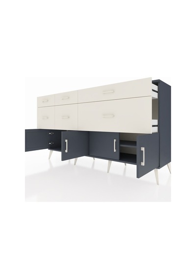 Hyperion Konsol Tek Raflı 6 Çekmeceli 4 Kapaklı 176x44x99 Antrasi Antrasit-antrasit/aytaşı Hyperion Konsol Tek Raflı 6 Çekmeceli 4 Kapaklı 176x44x99 Antrasi Antrasit-antrasit/aytaşı
