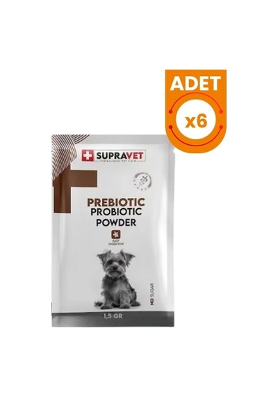 Supravet Köpekler İçin Toz Probiyotik Ve Prebiyotik Takviyesi 6 Adet 1.5 Gr