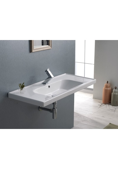 Turkuaz Seramik Cerastyle Frame 70 x 45 CM Etajerli Lavabo