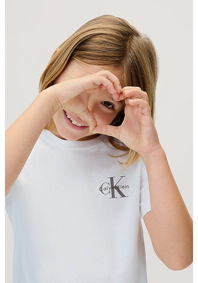 Calvin Klein Erkek Çocuk Tişört Iu0ıu00719 BEYAZ