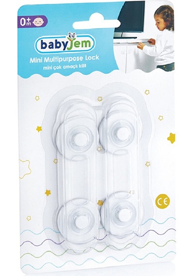 Mini Çok Amaçlı Bebek Güvenlik Kilidi Beyaz 2 Adet 2 Adet