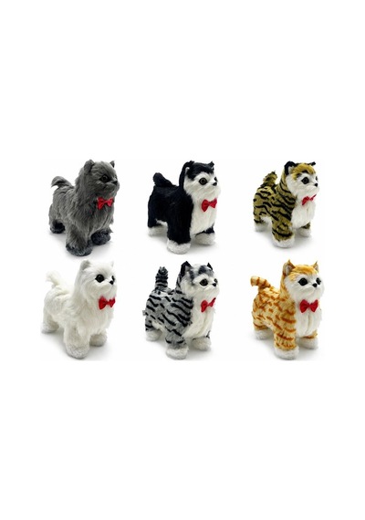 Sesli Hareketli Yürüyen Peluş Kedi Alk3389