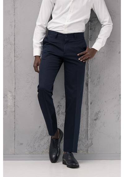Notra Regular Fit Pamuklu Yan Cep Klasik Yazlık Gabardin Pantolon Lacivert