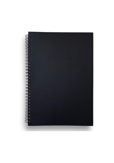 Spiralli Defter, Siyah Kapaklı B5 Boyutunda 182x257 Mm , 100 Yaprak Çizgisiz