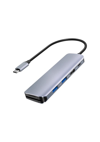 Bix BX09HB 5Gbps Type-C to TF SD Kart Okuyucu PD USB 3.0 4K HDMI Hub Çoklayıcı Dönüştürücü Adaptör