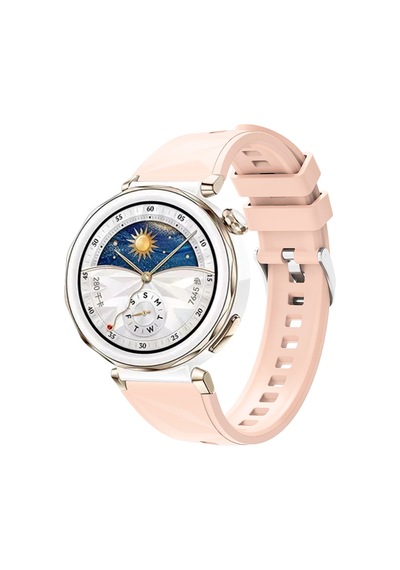 Huawei Watch Gt5 Pro 42mm Uyumlu Zore Krd-129 Silikon Kordon Strap Kayış-pembe