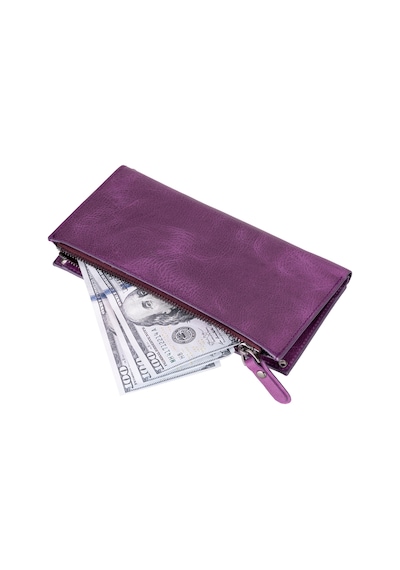 Bloominbag Lozan Strap Mulberry Velvet Gerçek Deri Çapraz Askılı Cüzdan Çanta Mor