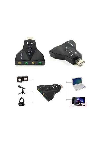 7.1 7 Kanal Mikrofon Destekli Çift Girişli Çevirici Harici Usb Ses Kartı