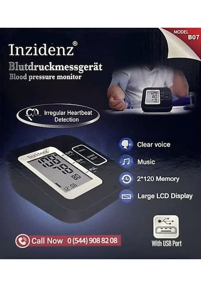 Inzidenz B07 Koldan Ölçer Türkçe Konuşan Tam Otomatik Tansiyon Aleti