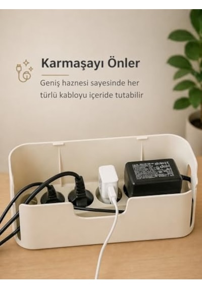 Tr Kablo Düzenleyici Düzenleme Kutusu Çoklu Priz Organizeri Kablo Tutucu Saklayıcı Tüneli Karışıklık Düzenley
