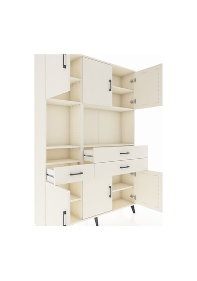 Arges Dolap 9 Raflı 3 Çekmeceli 6 Kapaklı 132x30x195 Aytaşı-a... Aytaşı