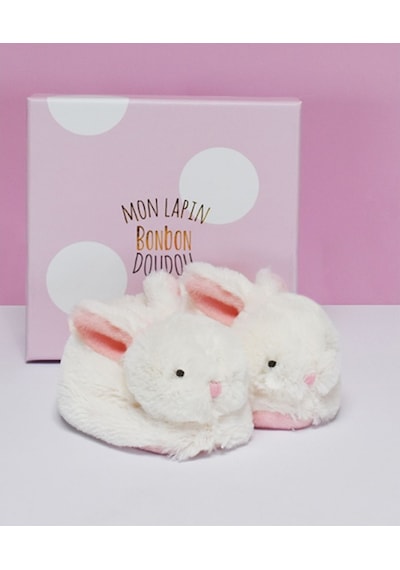 Doudou Hediye Kutulu Pembe Tavşan Panduf