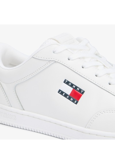 Tommy Hilfiger Jeans Cupsole Long Lace Leather Erkek Beyaz Spor Ayakkabı & Sneaker Em0em01707