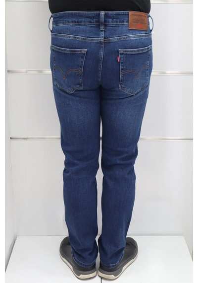 Denim Cartel Dmctekstil Erkek Normal Bel Dar Kesim Boru Paça Jean Pantolon Koyu Mavi