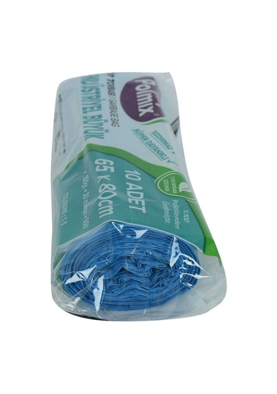 Çöp Torbası Büyük Boy 65x80cm 150gr 30mikron 50lt Mavi Rulo 10 Adet