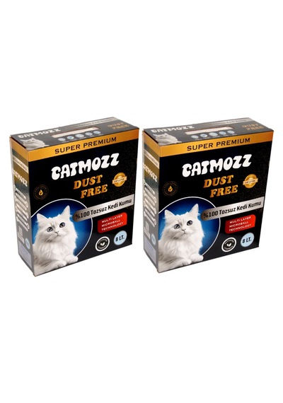 Catmozz Dust Free Tozsuz Süper Premium Aktif Karbon Topaklaşan Kedi Kumu 2 x 8 L