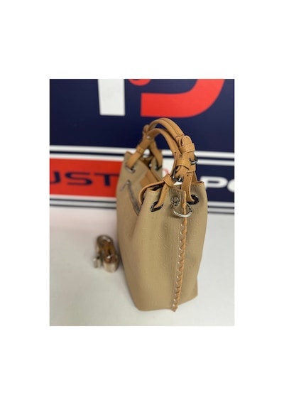 Just Polo Kadın Kum Taba Kabartma Desenli Mıknatıslı Çıtçıt Kapama El Çantası Omuz Askısıyla 4031mh Kum - Taba 47506364