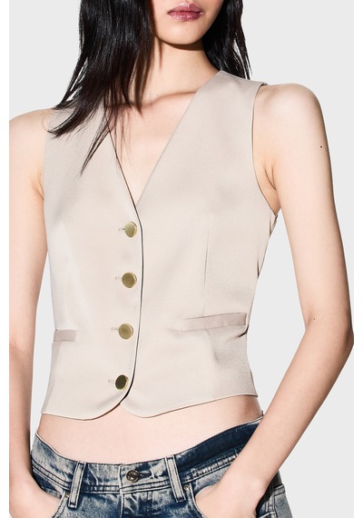 Armani Exchange Zincir Detaylı Regular Fit V Yaka Yelek Kadın Yelek Xw001954 Af21553 U6223 Bej Armani Exchange Zincir Detaylı Regular Fit V Yaka Yelek Kadın Yelek Xw001954 Af21553 U6223 Bej