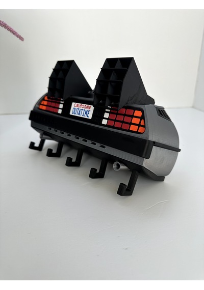 3d Baskı Anahtarlık Askısı Delorean Model Gri - Siyah