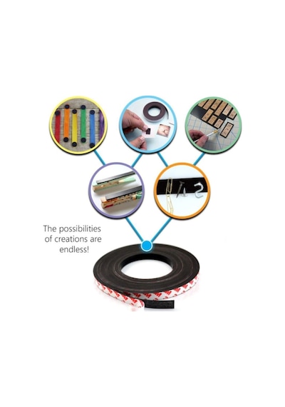 Yapışkanlı Şerit Mıknatıs Magnet, Genişlik 1,2 Cm - 5 Metre