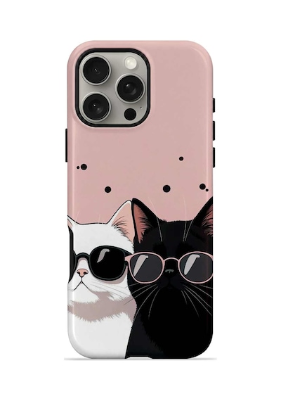Velvoria Valestra Havalı Kedili Apple Apple iPhone Uyumlu 16 Pro Max Darbe Korumalı Kılıf Valestra Select - Havalı Kedili
