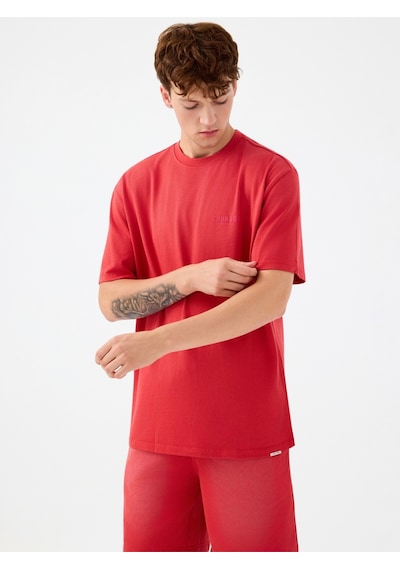 Relax Fit Erkek Tshirt K.kol Turuncu