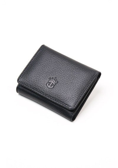 Ancora Leather Hakiki Deri Gizli Mıknatıslı Ünisex Cüzdan-46200 Siyah - Kırmızı