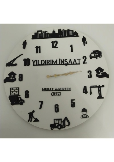 İnşaat Firması/inşaat Malzemeleri Satan Firmalara Özel Duvar Saat Renkli