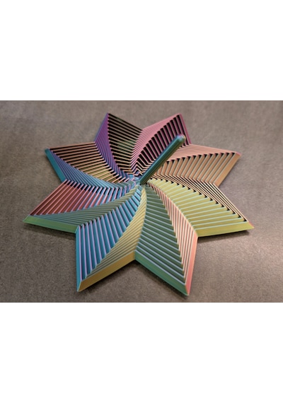 3d Baskı Geometrik Fraktal Stres Yıldızı