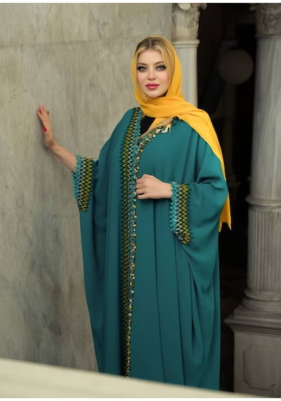 Crystalia Klasik Abaya - Çok Renkli Çok Renkli