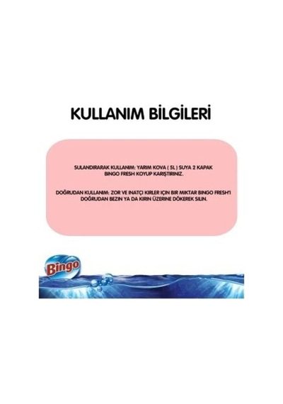 Bingo Fresh Yüzey Temizleyici 1 L