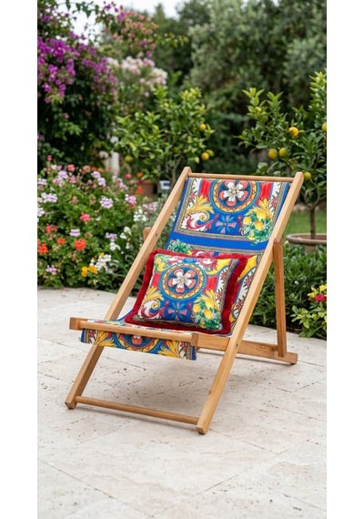 Solea Clover Limone Şezlong Çok Renkli