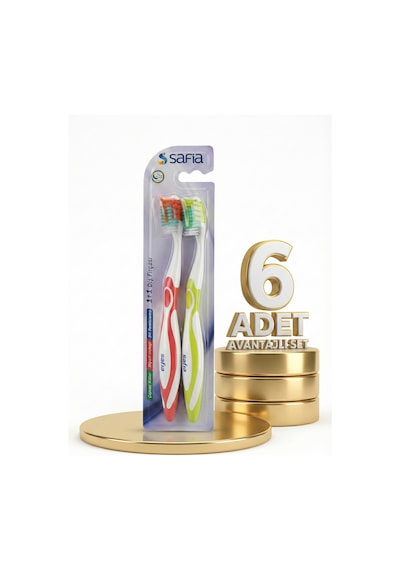 Safia 1+1 Yetişkin Diş Fırçası X6