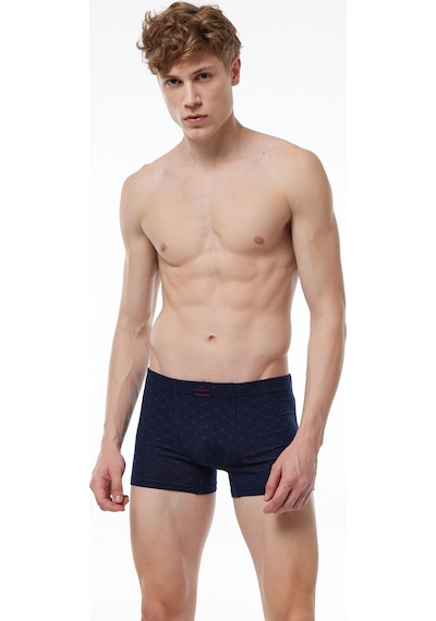 Malabadi Erkek 6'lı Lacivert Desenli Premium Collection Modal Boxer 6m251