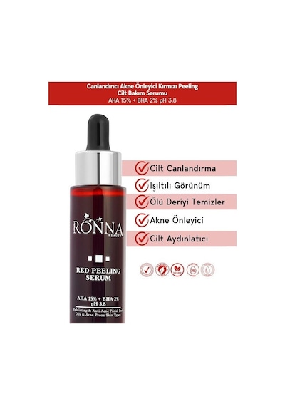 Ronna Beauty Akneli Ciltler İçin Red Peeling Serum 30 ML