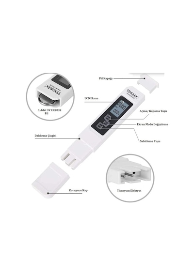 Tds&ec Metre Su Ölçme Termometre Kaliteli Su İletkenlik Test Cihazı Topraksız Tarım